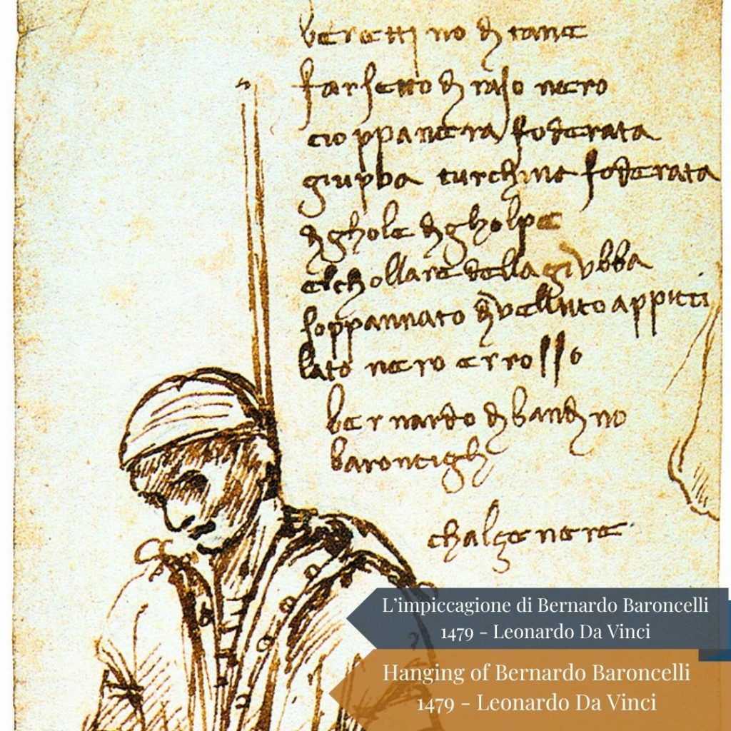 Hanging of Bernardo Baroncelli 1479 - Leonardo Da Vinci