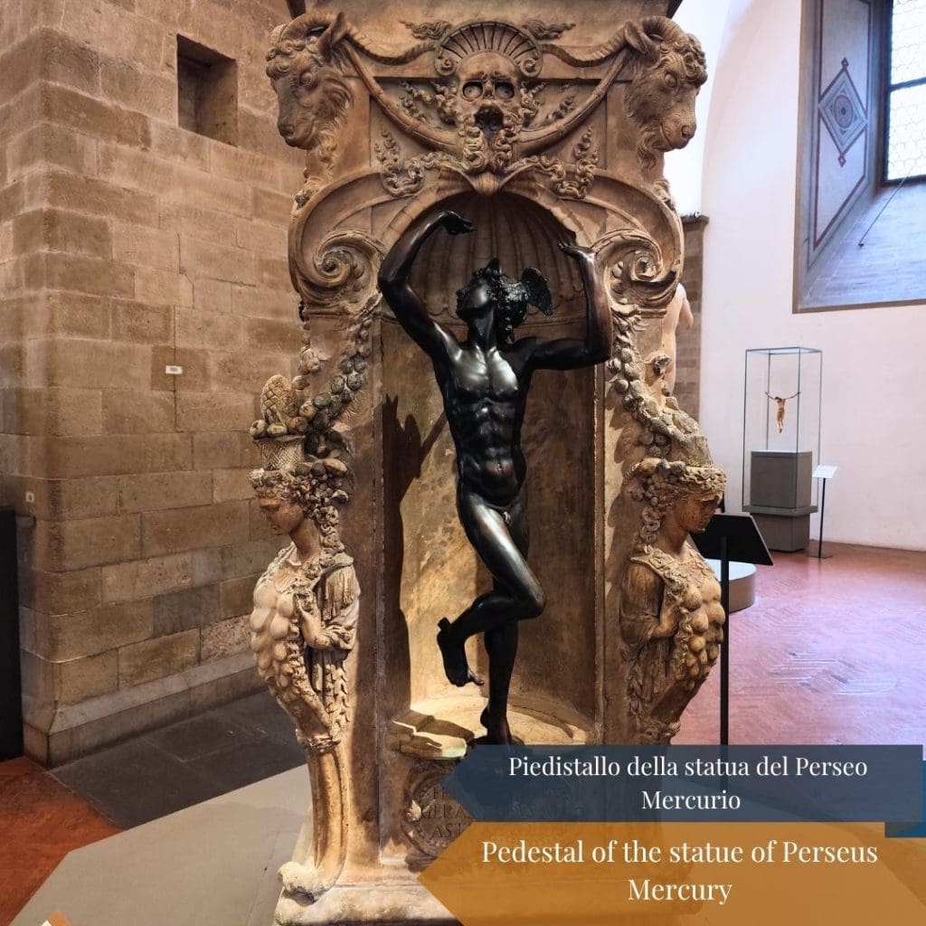Pedestal of the statue of Perseus - Mercury