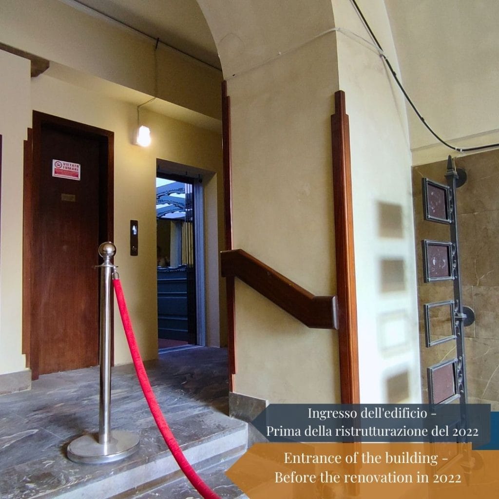 Ingresso del Palazzo prima della ristrutturazione del 2022