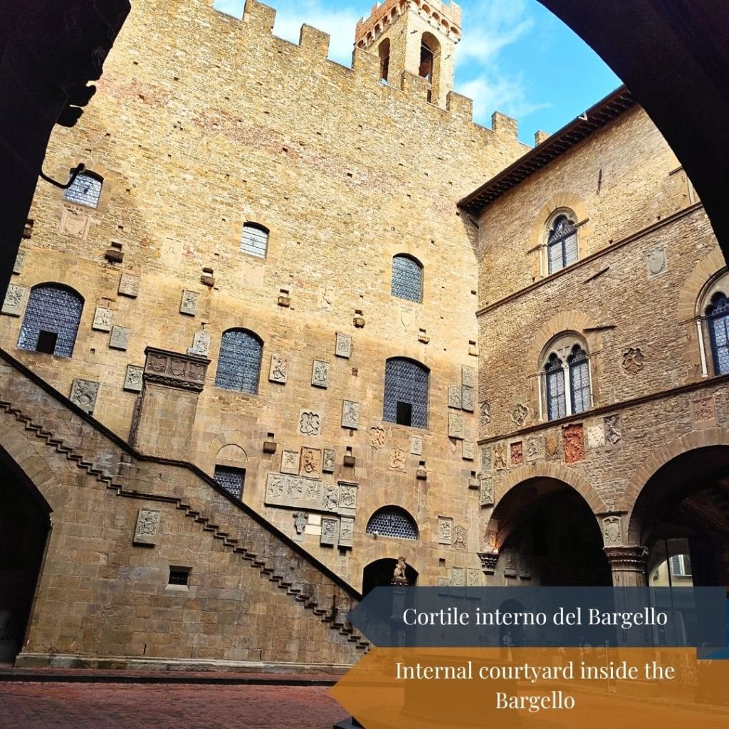 Internal courtyard inside the Bargello
