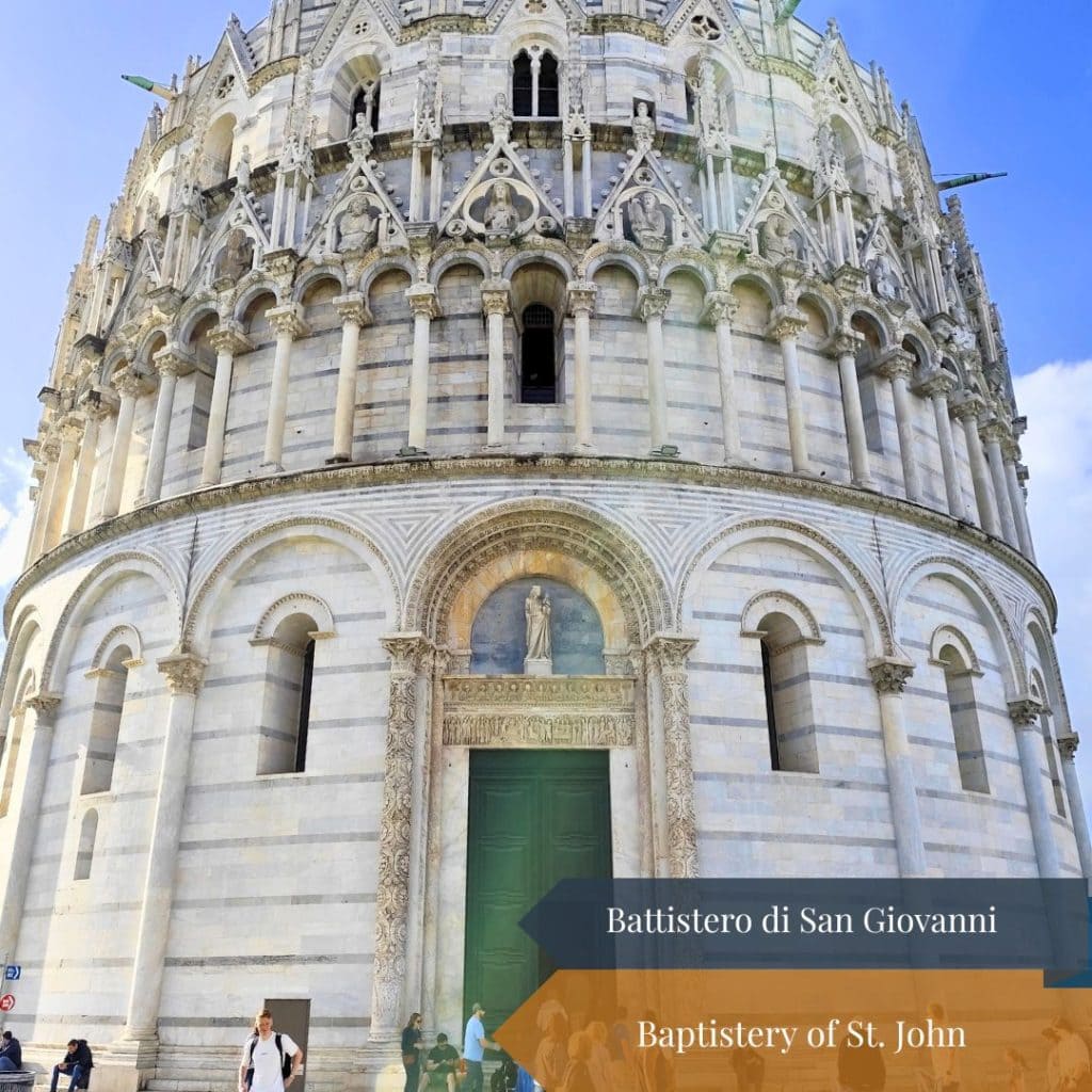 The baptistry of Pisa on Piazza dei Miracoli