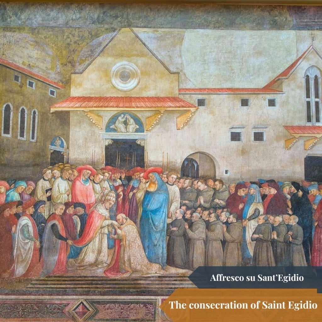Frescoe of the consecration of Sant Egidio