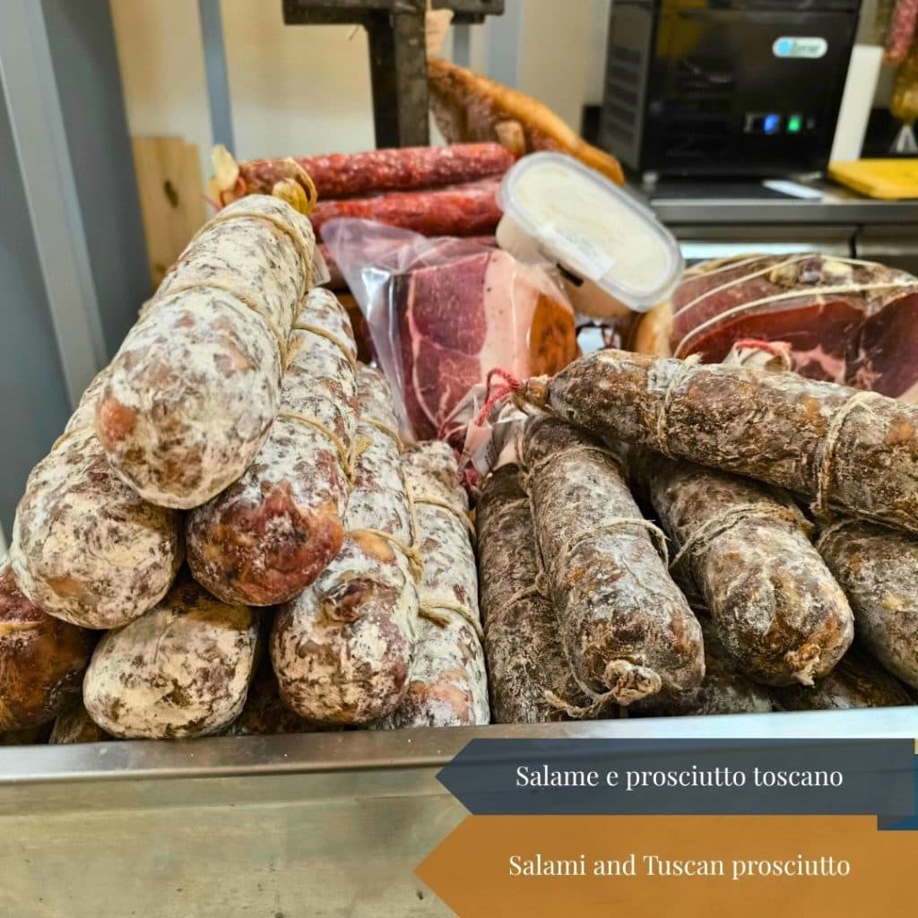Salami and Tuscan prosciutto