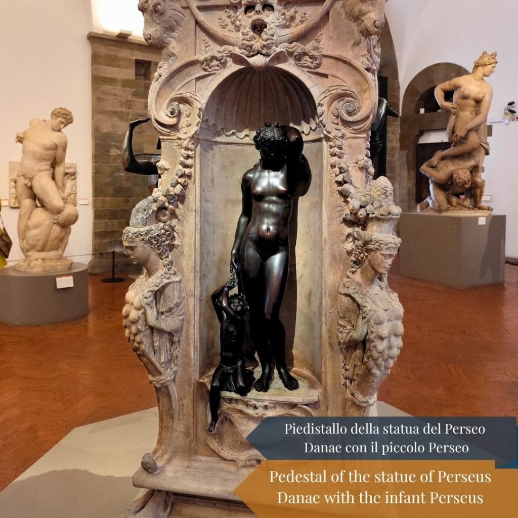 Pedestal of the statue of Perseus - Danae with the infant Perseus