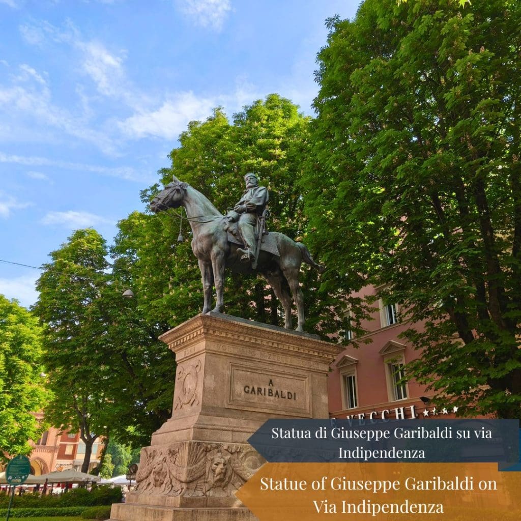 Statue of Giuseppe Garibaldi on Via Indipendenza