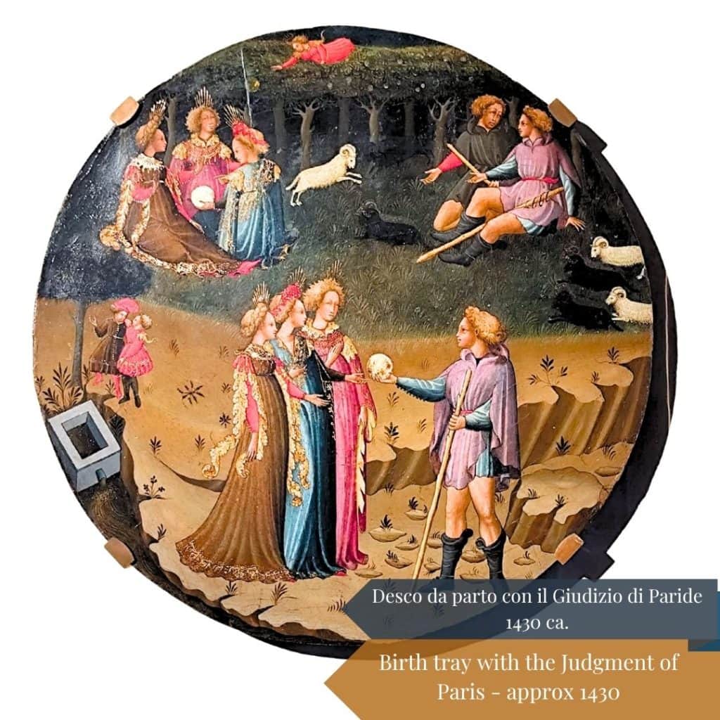 Birth tray with the Judgment of Paris - approx 1430
