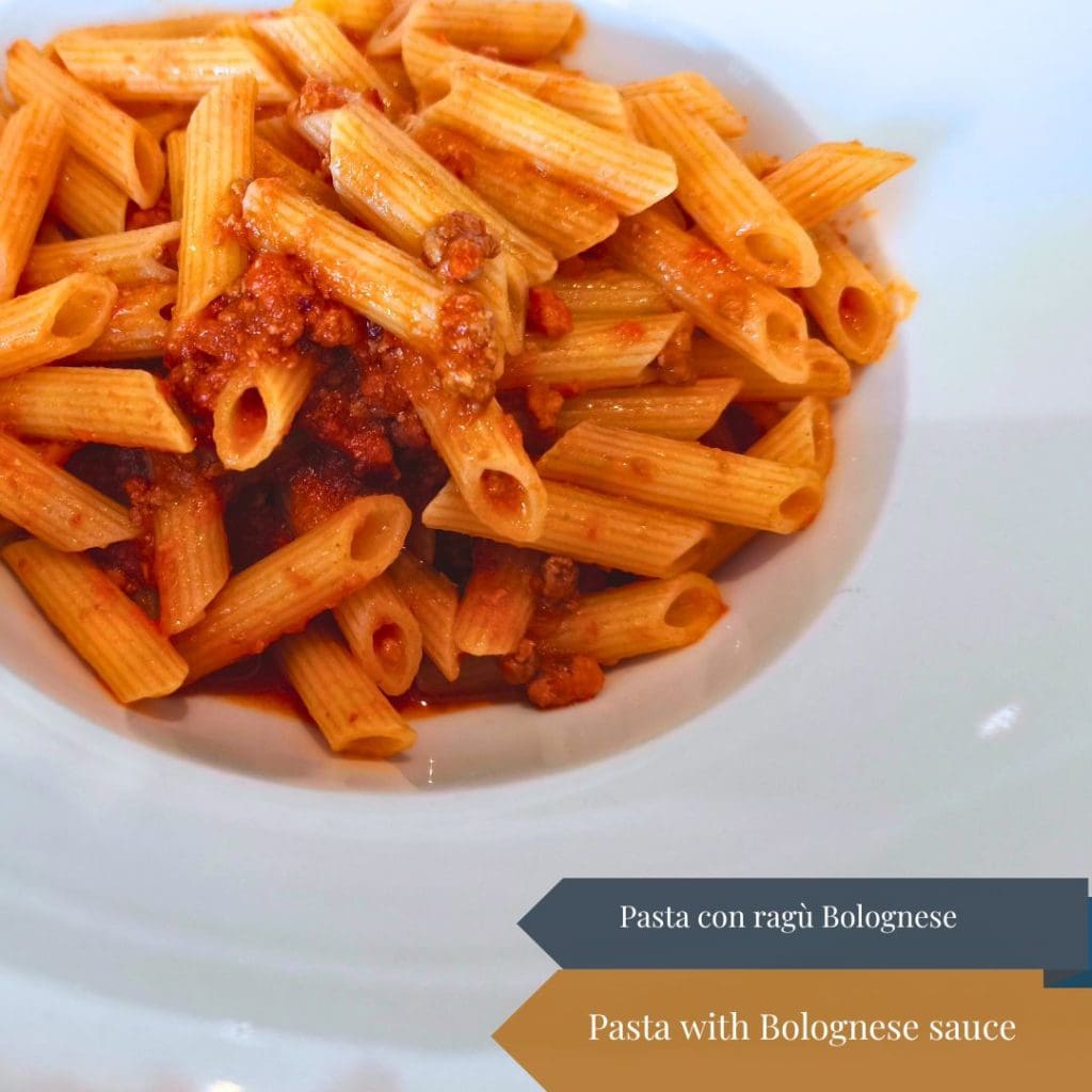Pasta with Bolognese sauce