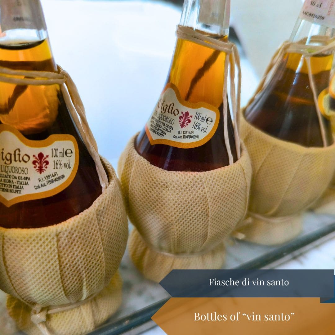 Bottles of vin santo
