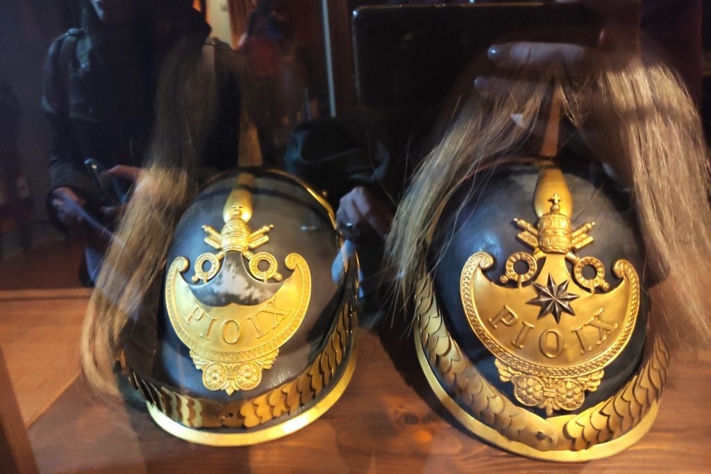 Helms of the army of the Pope Pio IX