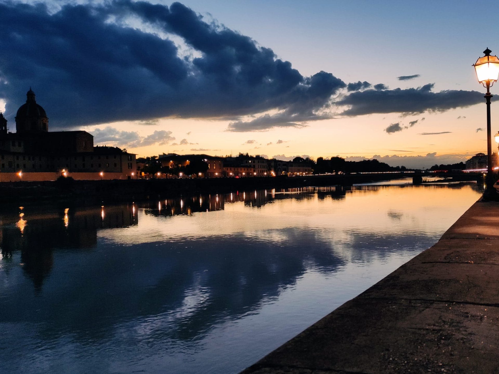 Sunset on the Lungarni in Florence