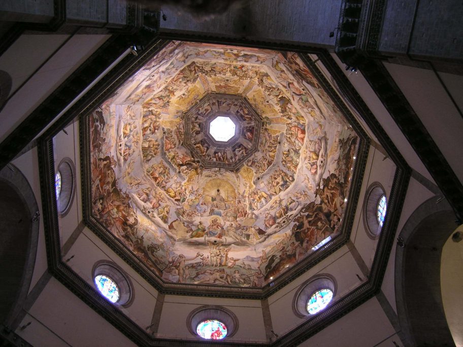 The inside of Duomo's dome